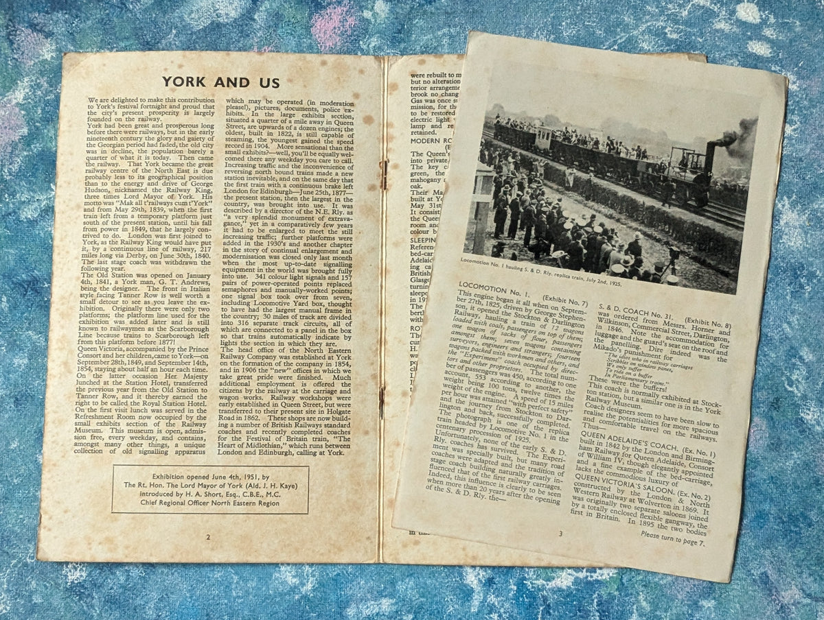 Vintage Festival of Britain 1951 - Exhibition of Railway Rolling Stock Programme