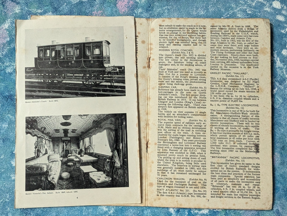 Vintage Festival of Britain 1951 - Exhibition of Railway Rolling Stock Programme