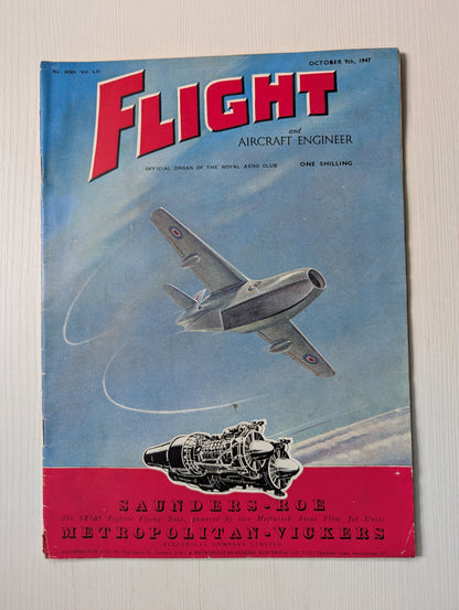 Flight and Aircraft Engineer Magazine No. 2024 - October 9th, 1947