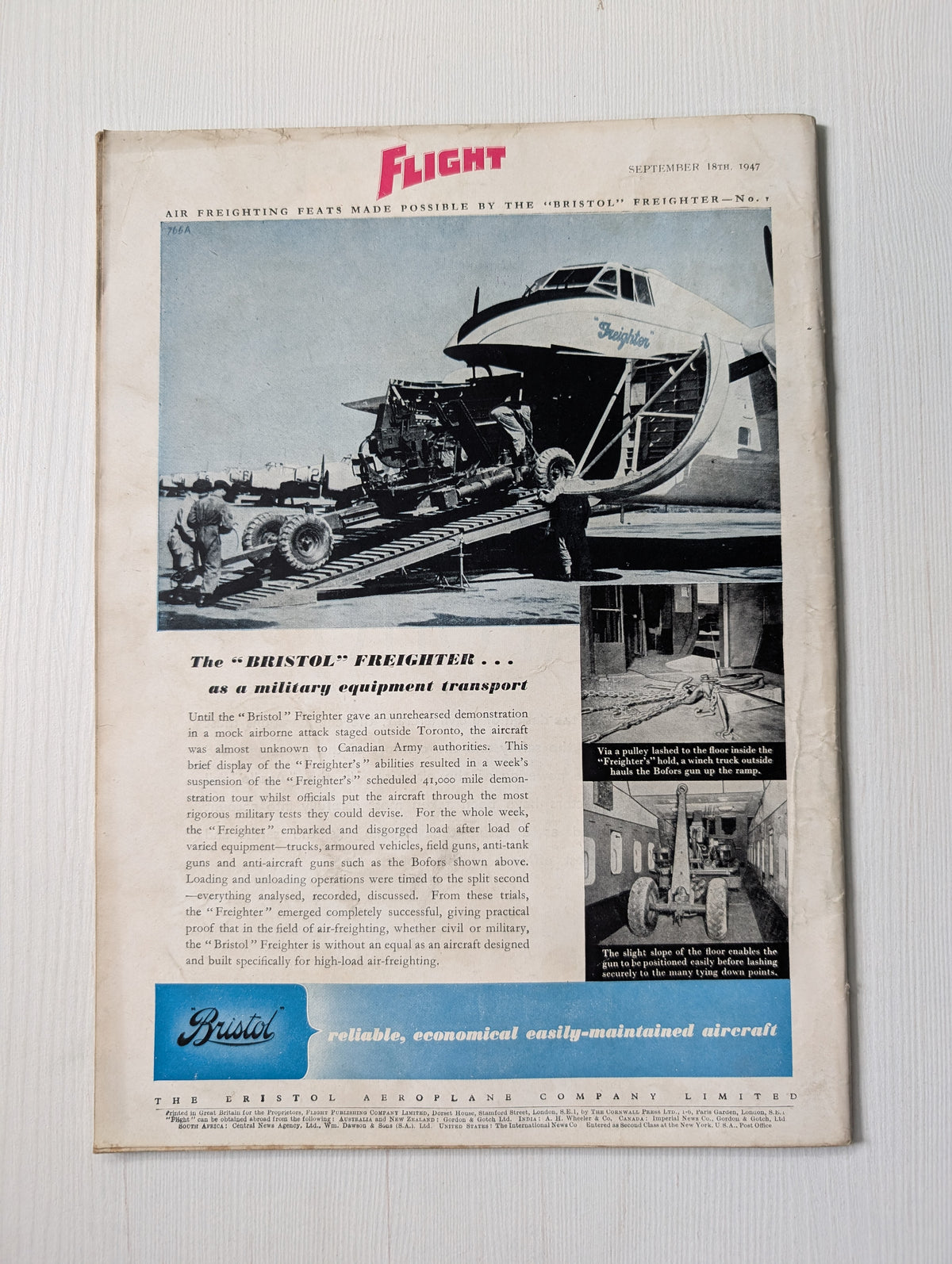 Flight and Aircraft Engineer Magazine No. 2021 - September 18th, 1947