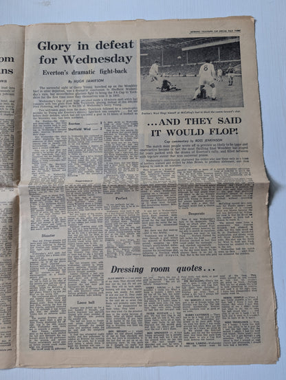 Morning Telegraph 1966 FA Cup Final Special - Sheffield Wednesday Vs Everton