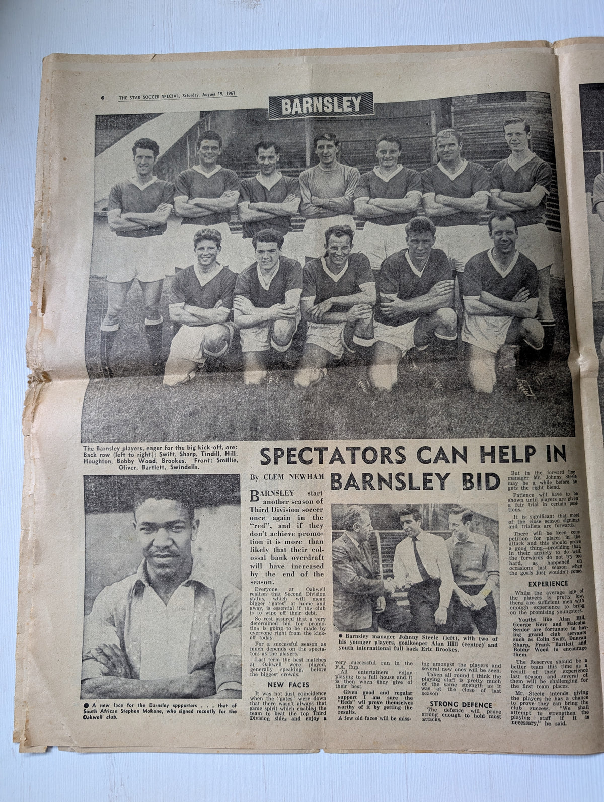Sheffield Star Newspaper August 19, 1961 - Soccer Special 1961-1962