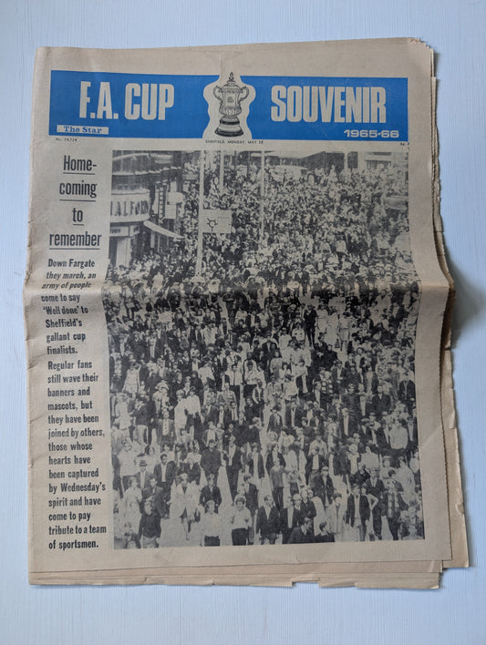 Sheffield Star Newspaper F.A. Cup Souvenir Issue 1965-66