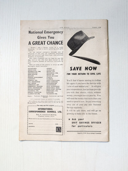 RAFA Journal Air Mail Magazine - August, 1948