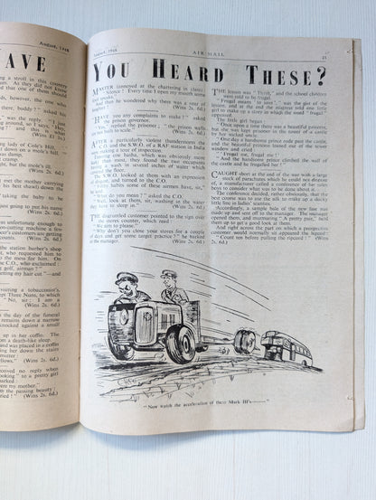 RAFA Journal Air Mail Magazine - August, 1948