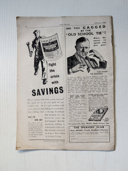 RAFA Journal Air Mail Magazine - February, 1948
