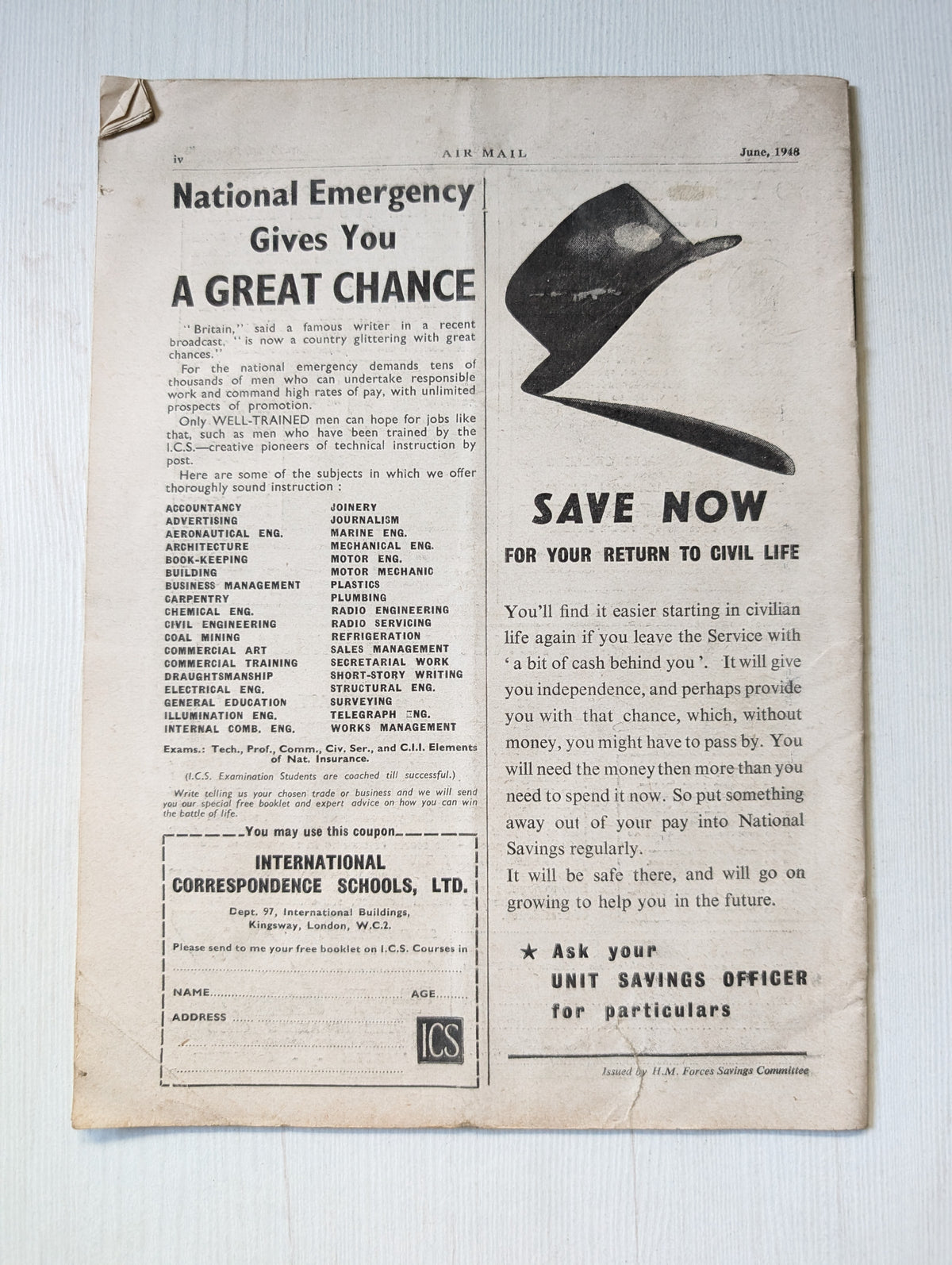 RAFA Journal Air Mail Magazine - June 1948