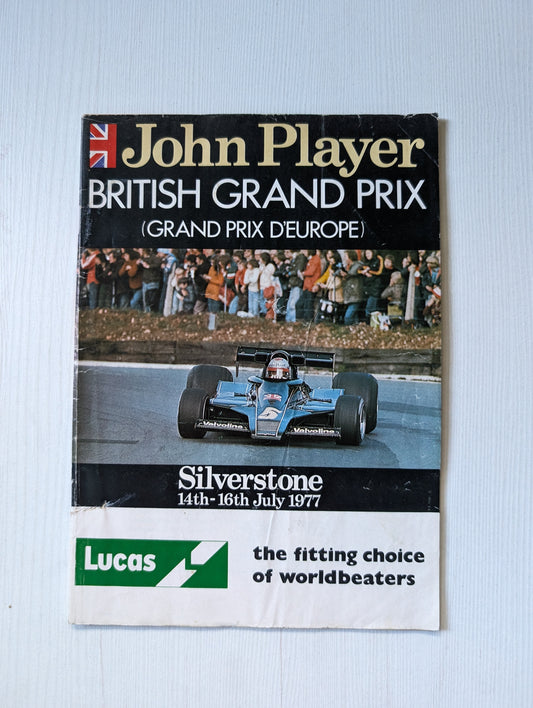 Vintage John Player British Grand Prix 1977 Silverstone Official Race Programme