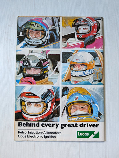 Vintage John Player British Grand Prix 1977 Silverstone Official Race Programme