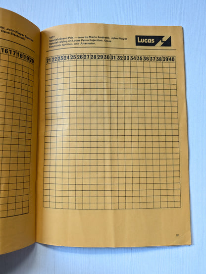 Vintage John Player British Grand Prix 1977 Silverstone Official Race Programme