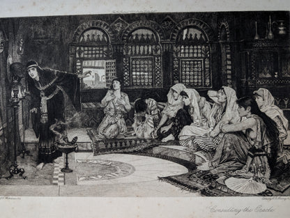 Antique "Consulting the Oracle" by John William Waterhouse Print - Unframed