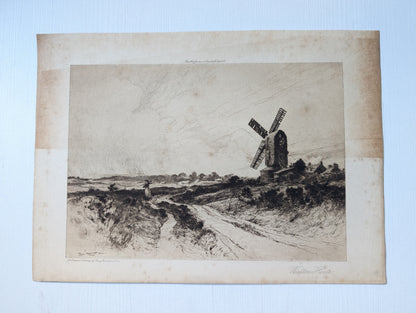 Antique Walton Heath by Percy Robertson RPE Etching Print - Unframed