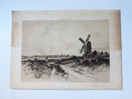 Antique Walton Heath by Percy Robertson RPE Etching Print - Unframed
