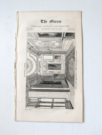 The Mirror of Literature, Amusement, and Instruction No. 444 - July 31, 1830