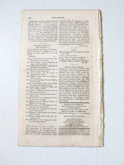 The Mirror of Literature, Amusement, and Instruction No. 444 - July 31, 1830