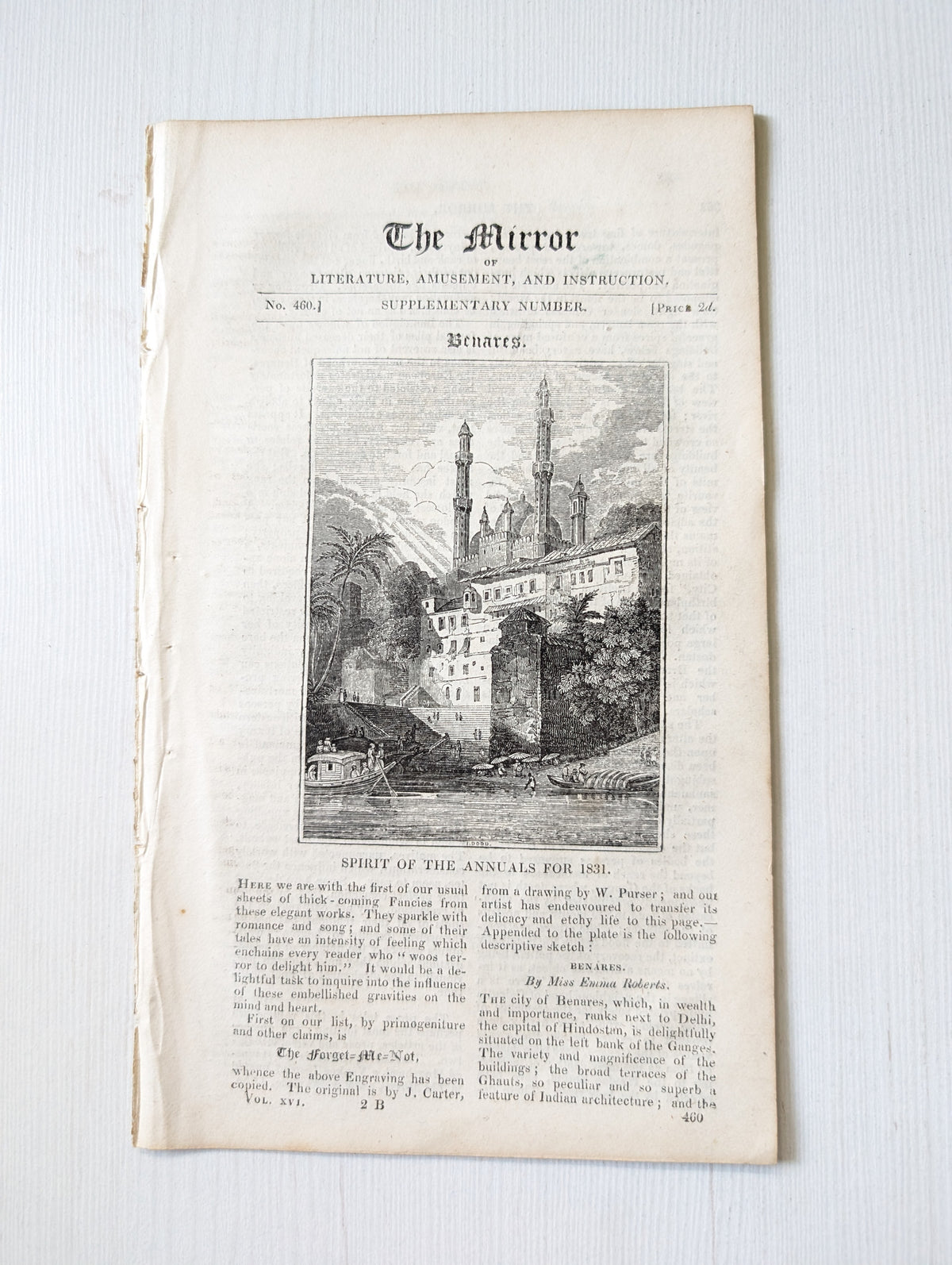 The Mirror of Literature, Amusement, and Instruction No. 460 - 1830