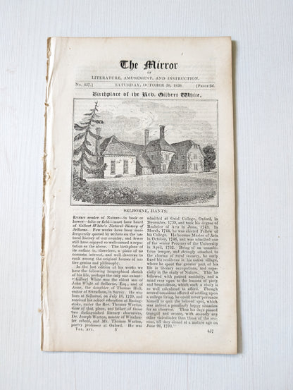 The Mirror of Literature, Amusement, and Instruction No. 457 - October 30, 1830