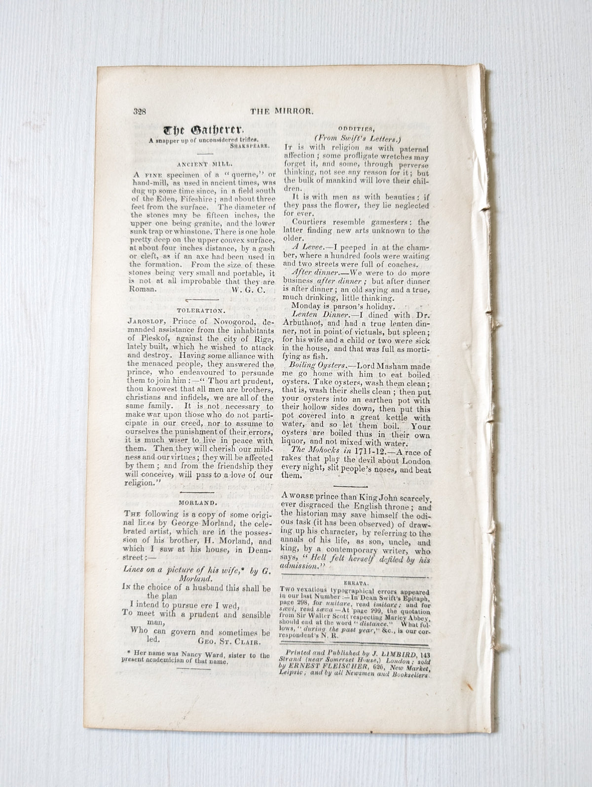 The Mirror of Literature, Amusement, and Instruction No. 457 - October 30, 1830