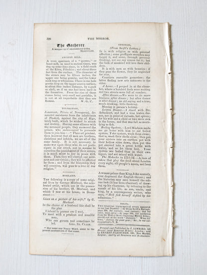 The Mirror of Literature, Amusement, and Instruction No. 457 - October 30, 1830