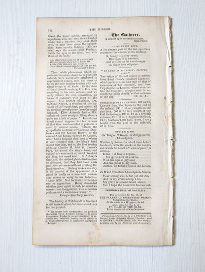 The Mirror of Literature, Amusement, and Instruction No. 456 - 1830