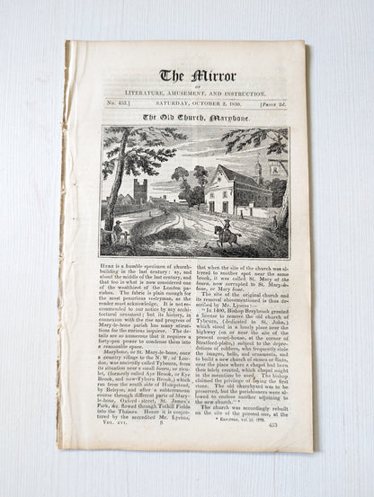 The Mirror of Literature, Amusement, and Instruction No. 453 - 1830