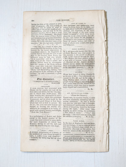 The Mirror of Literature, Amusement, and Instruction No. 449 - 1830