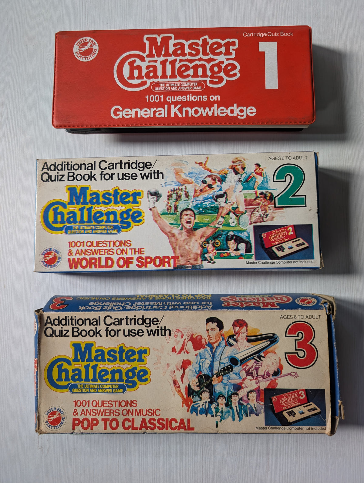 Vintage Master Challenge Cartridge/Quiz Books 1, 2 + 3 - 1980s, Tested/Working
