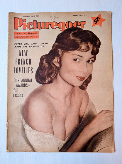 Picturegoer Magazine June 2, 1956 - Dany Carrel Cover