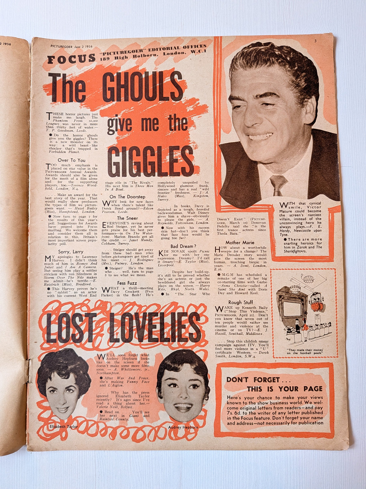 Picturegoer Magazine June 2, 1956 - Dany Carrel Cover