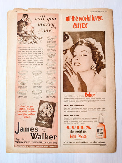Picturegoer Magazine February 25, 1956 - Simon McQueen Cover