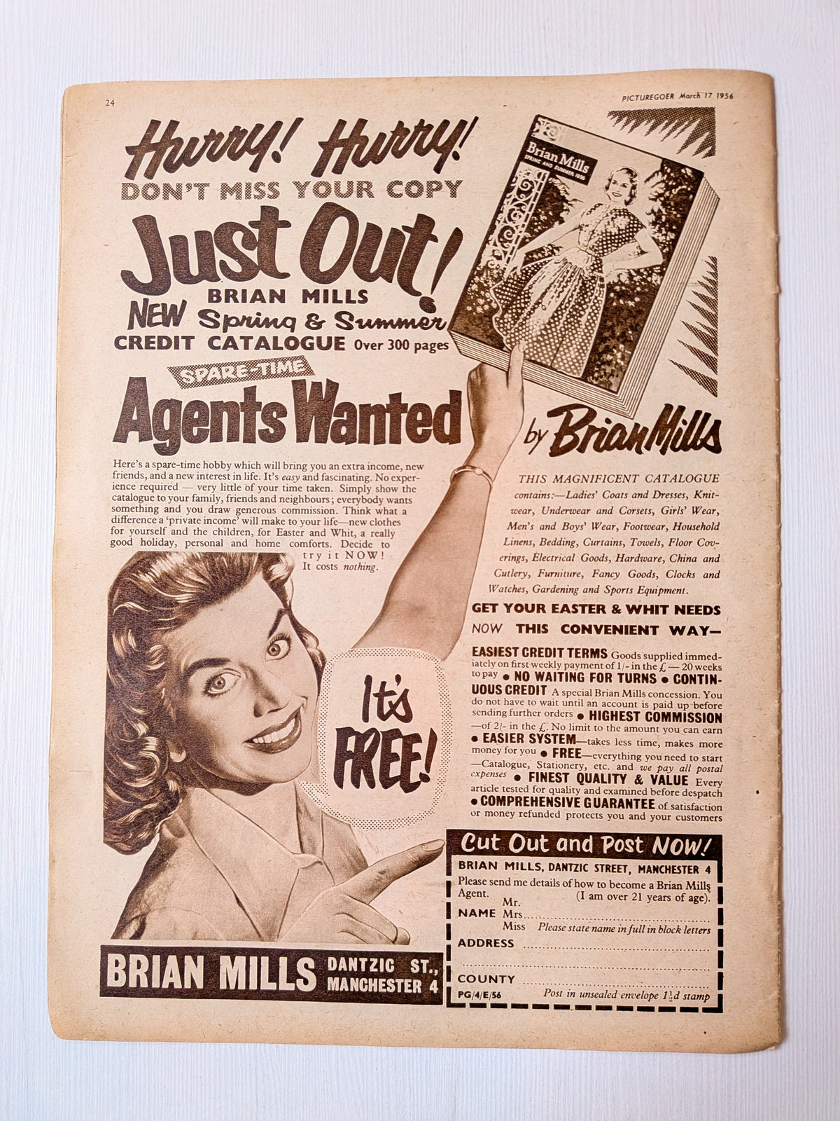 Picturegoer Magazine March 17, 1956 - Ann Talbot Cover