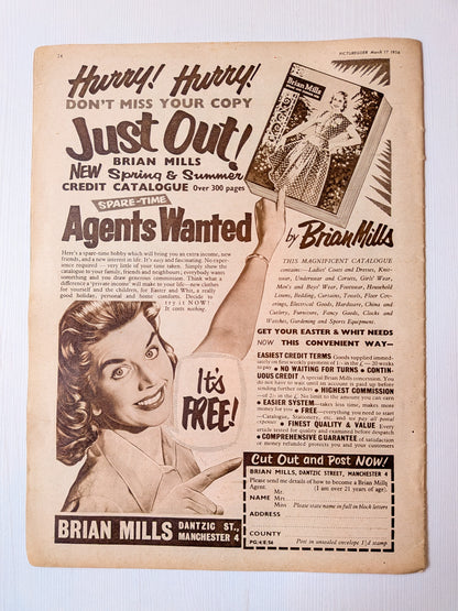 Picturegoer Magazine March 17, 1956 - Ann Talbot Cover