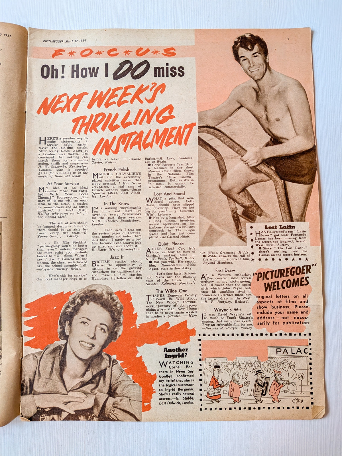 Picturegoer Magazine March 17, 1956 - Ann Talbot Cover