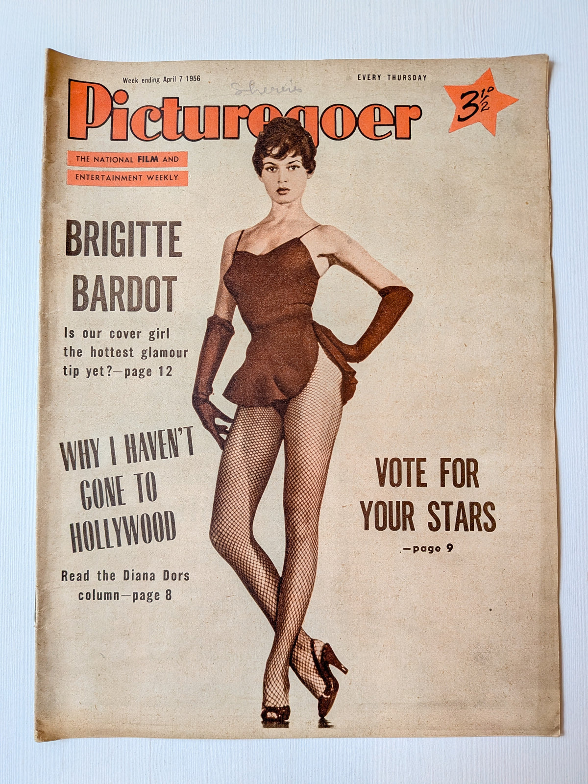 Picturegoer Magazine April 7, 1956 - Brigitte Bardot Cover