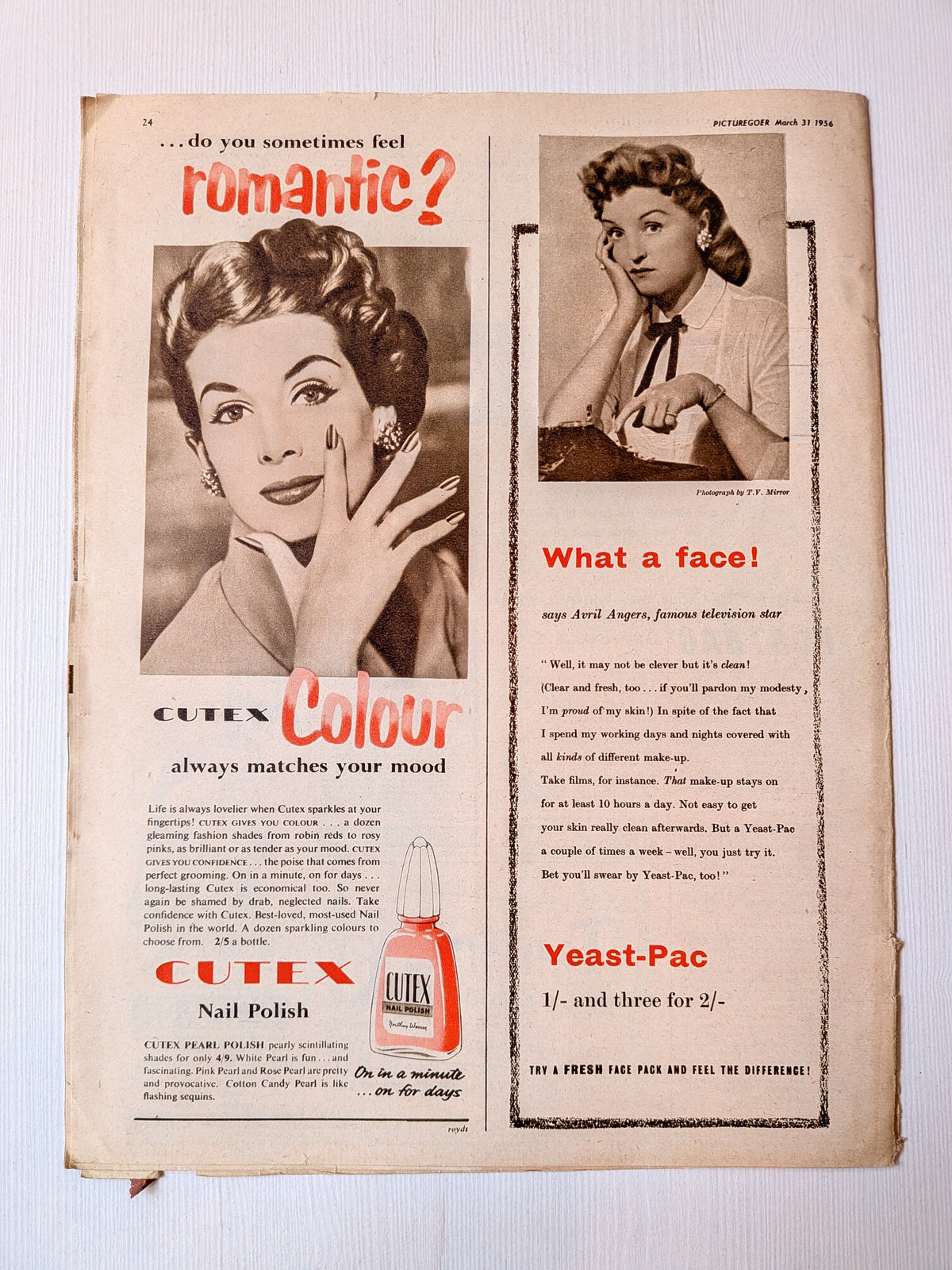 Picturegoer Magazine March 31, 1956 - April Olrich Cover