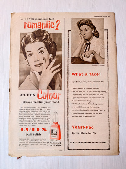 Picturegoer Magazine March 31, 1956 - April Olrich Cover