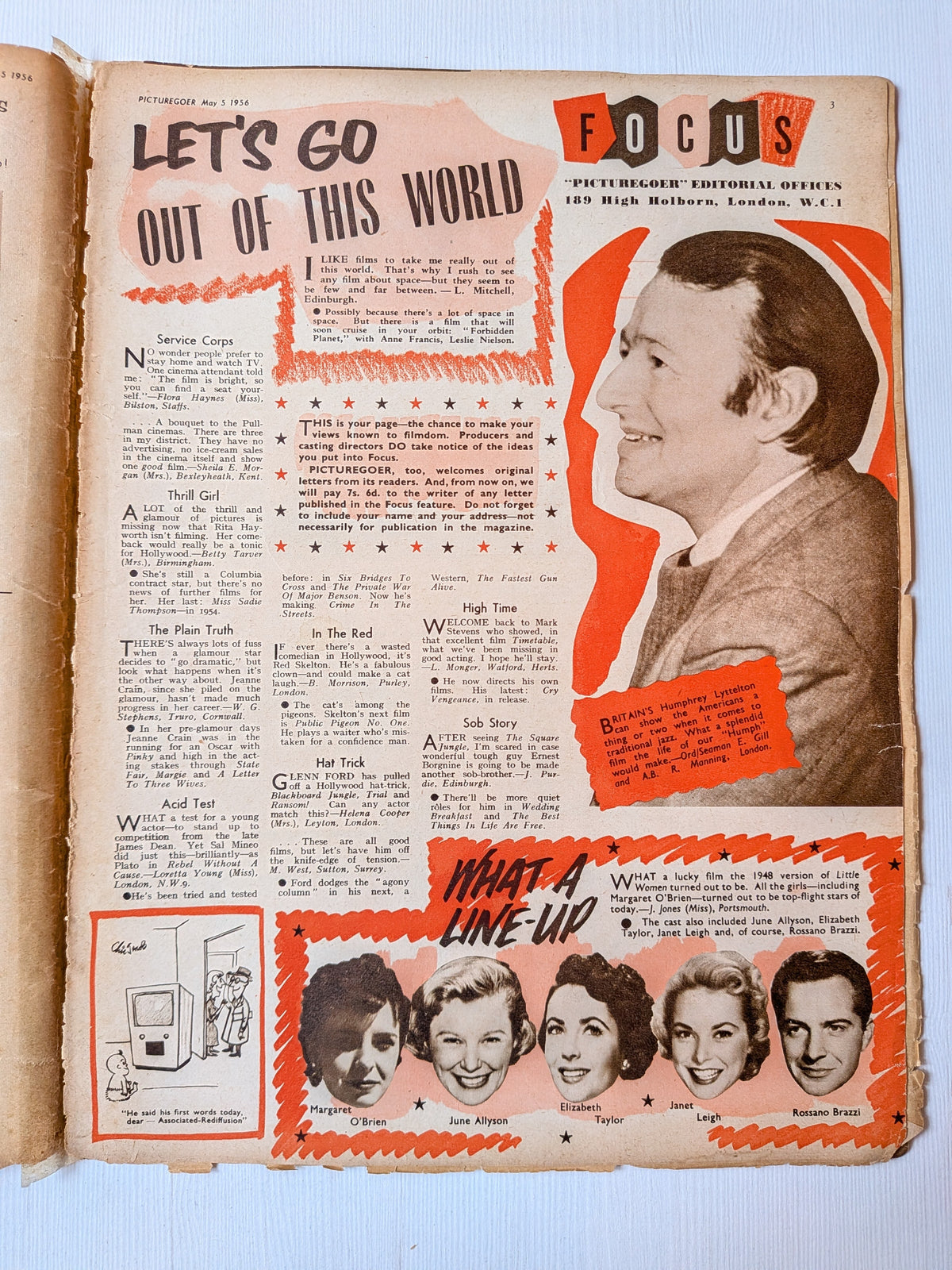 Picturegoer Magazine May 5, 1956 - Lola Albright Cover