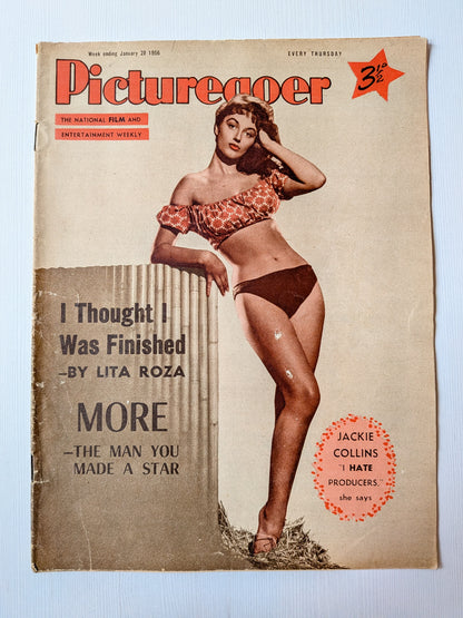 Picturegoer Magazine January 28, 1956 - Jackie Collins Cover