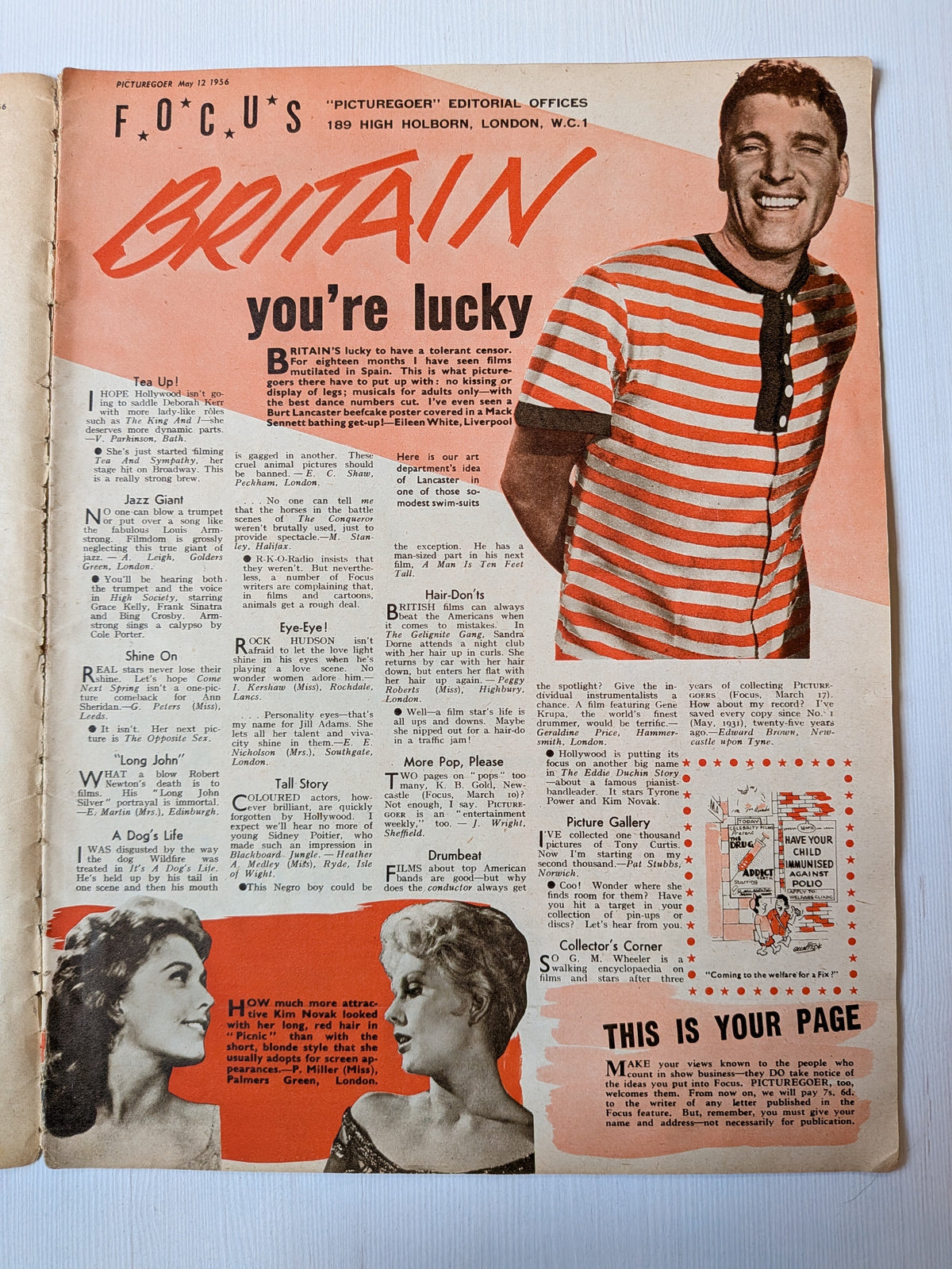 Picturegoer Magazine May 12, 1956 - Mitzi Gaynor Cover