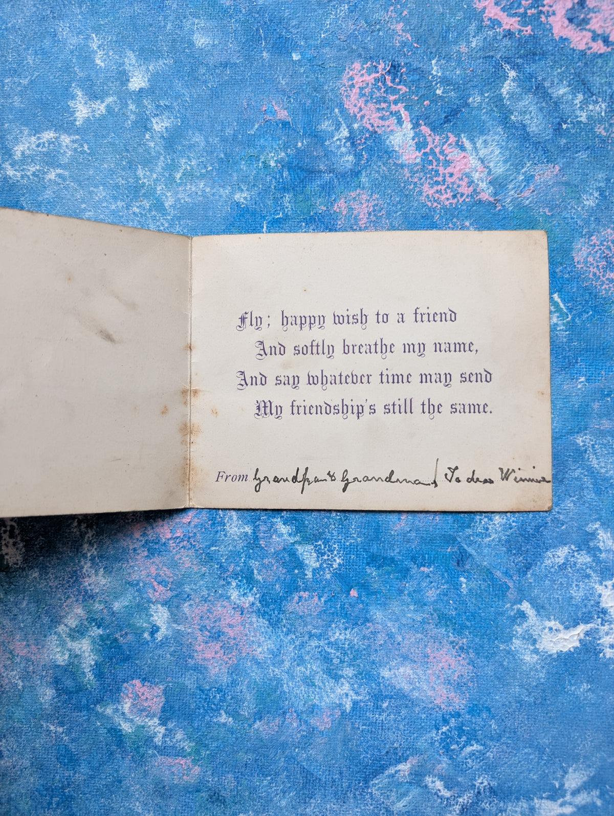 Antique Nursery Rhyme Christmas Card - Early 1900s Approx