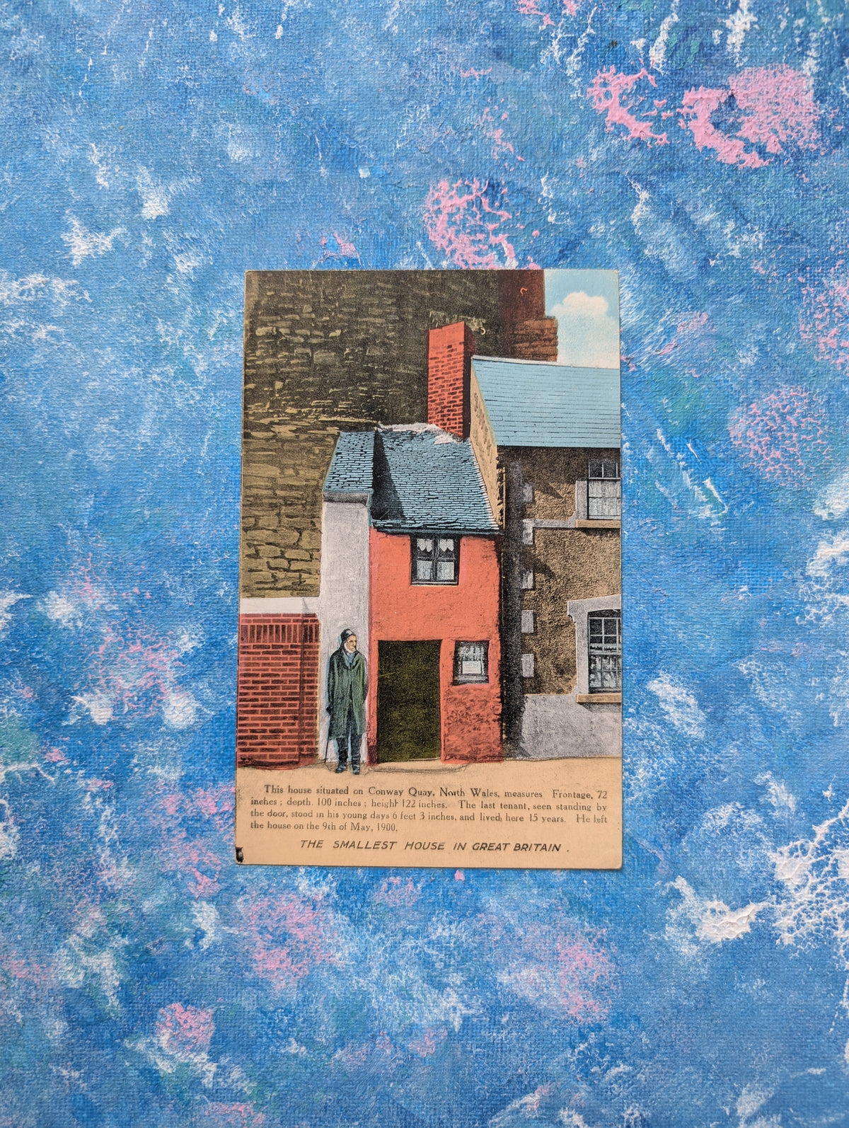 Vintage "The Smallest House in Great Britain" Conway Quay, North Wales Postcard
