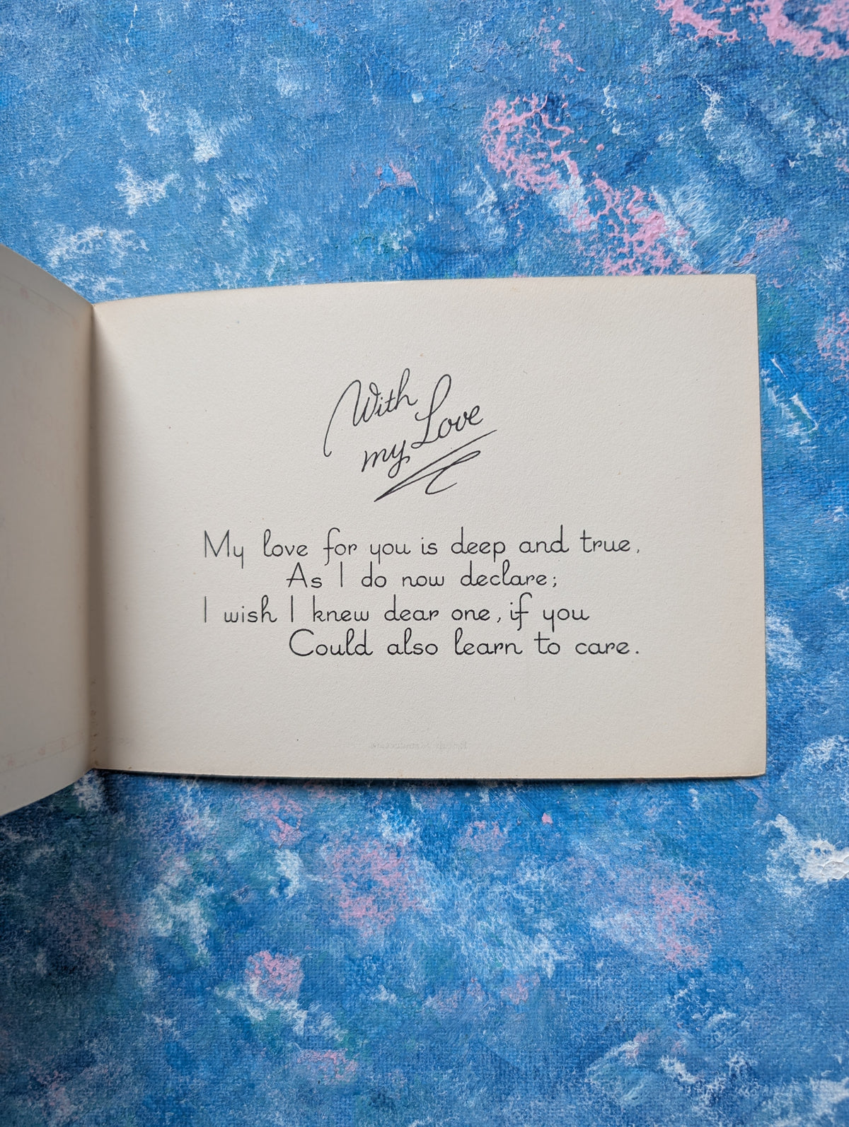 Vintage Valentine's Card "My Heart Is At Your Feet" - 1930s Approx