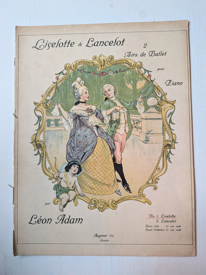 Antique Edwardian Sheet Music - Liselotte & Lancelot - 1911 - Augener Ltd