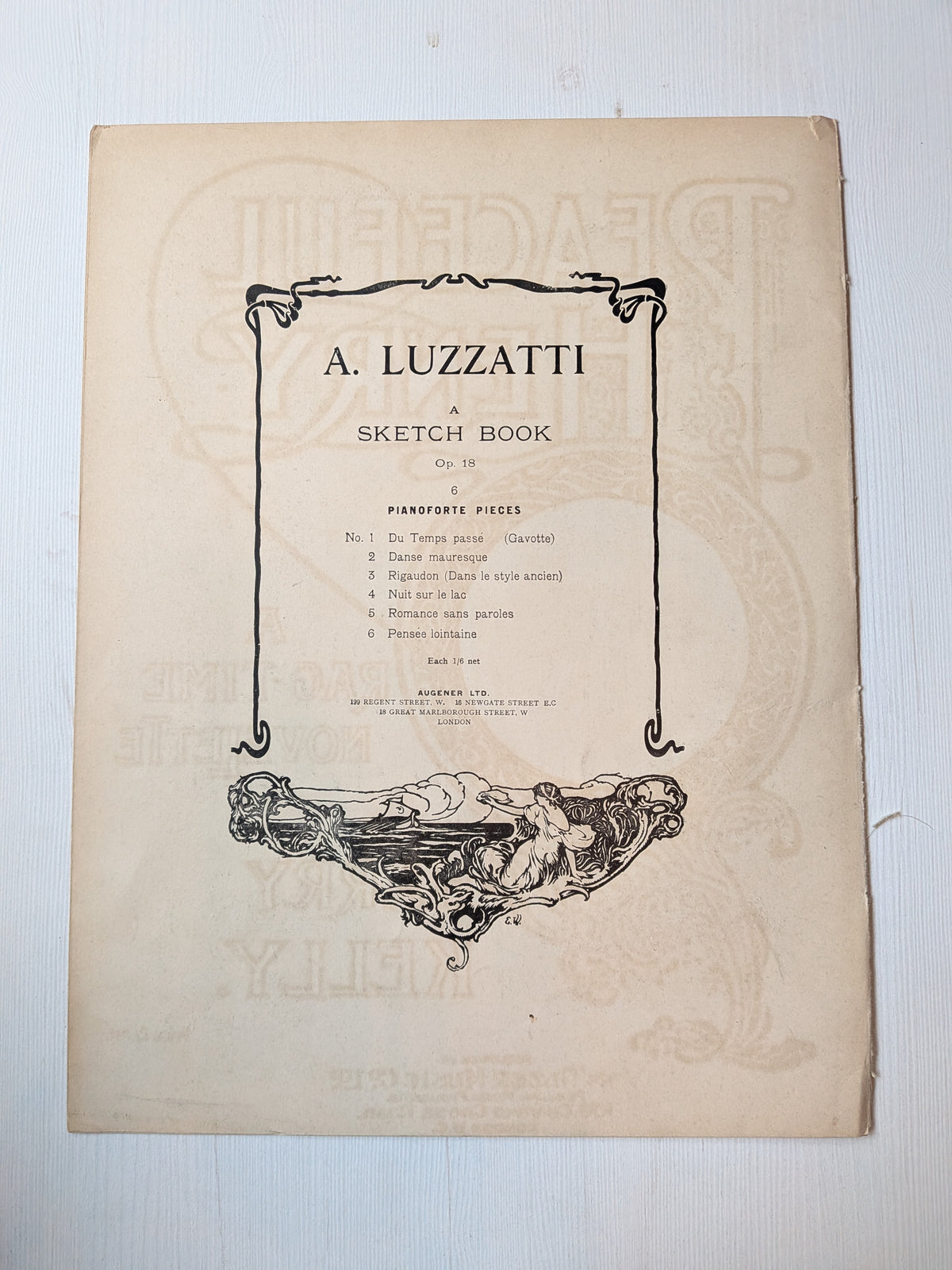 Antique Edwardian Sheet Music - Liselotte & Lancelot - 1911 - Augener Ltd