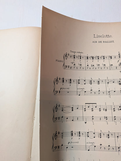 Antique Edwardian Sheet Music - Liselotte & Lancelot - 1911 - Augener Ltd