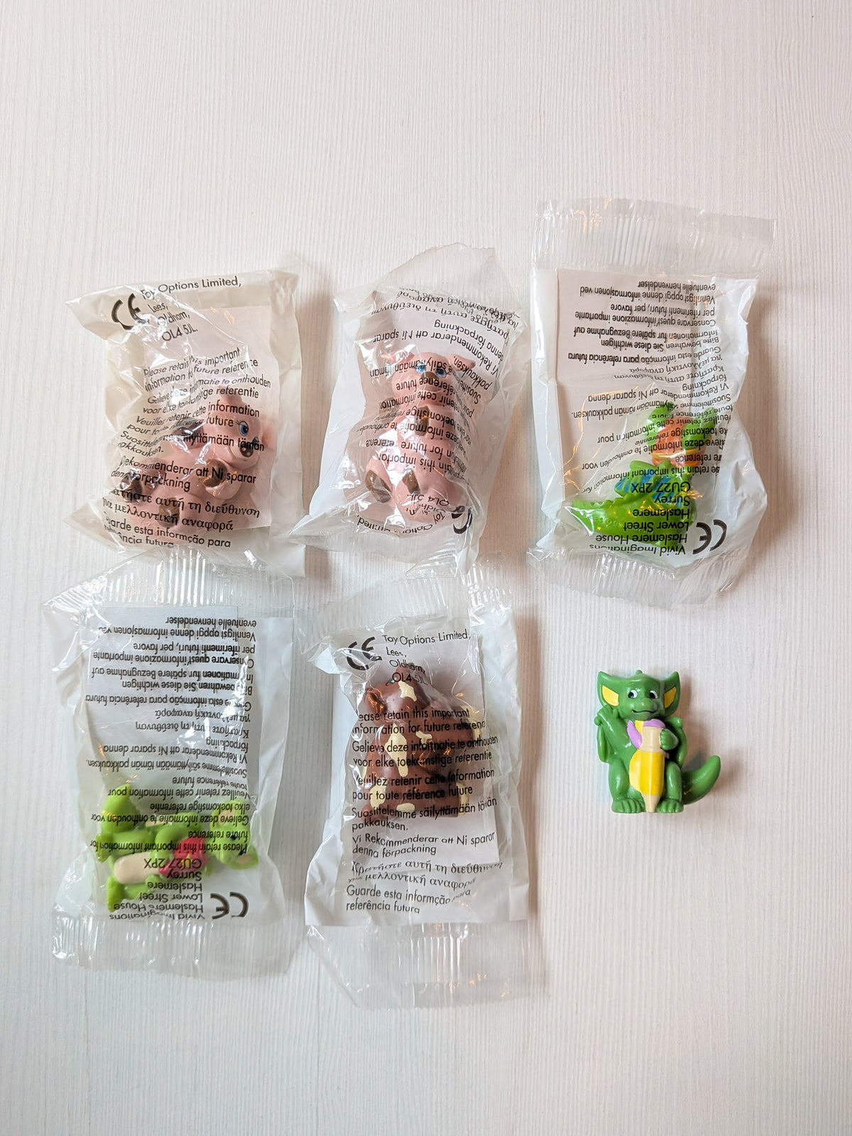 Vintage Pocket Dragon Adventures x6 Cereal Toys Bundle - 1999 - Weetos