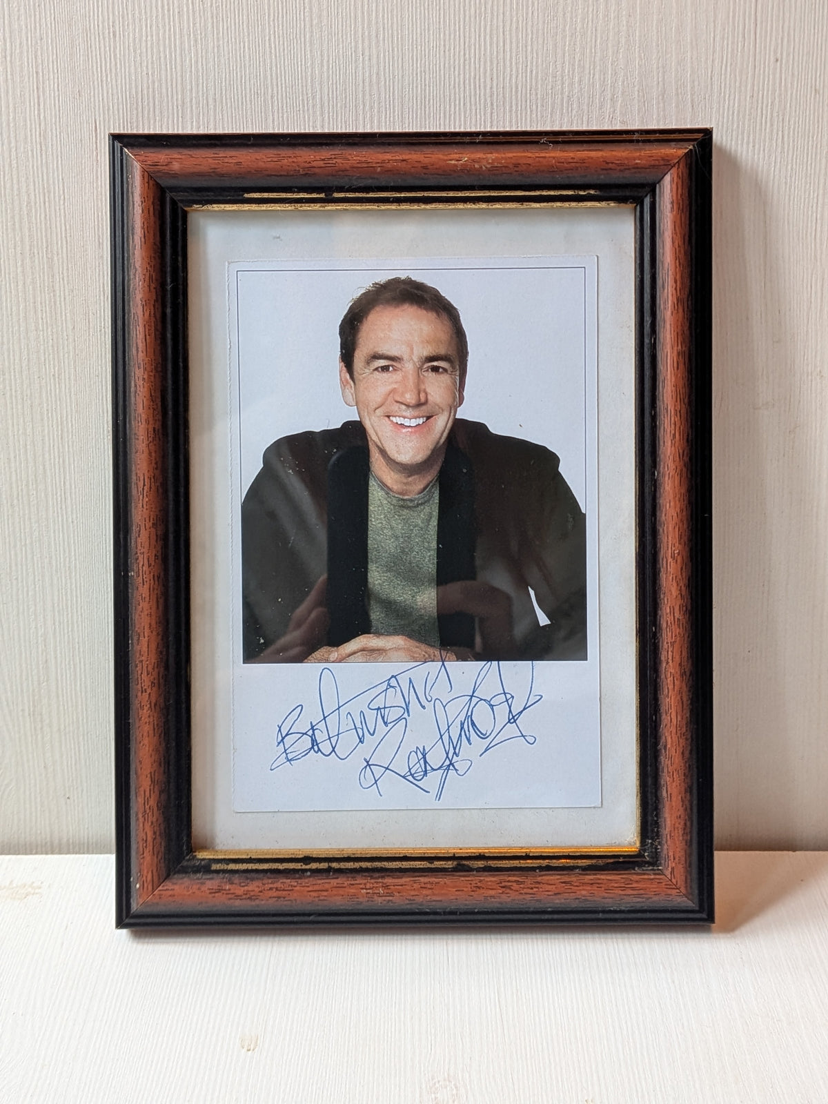 Vintage Robert Lindsay Autographed Photo In Frame - UK Comedy/Drama Actor