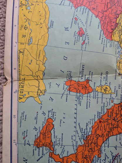 Vintage Rand McNally War Map of Europe - 1939 - Rand McNally & Company