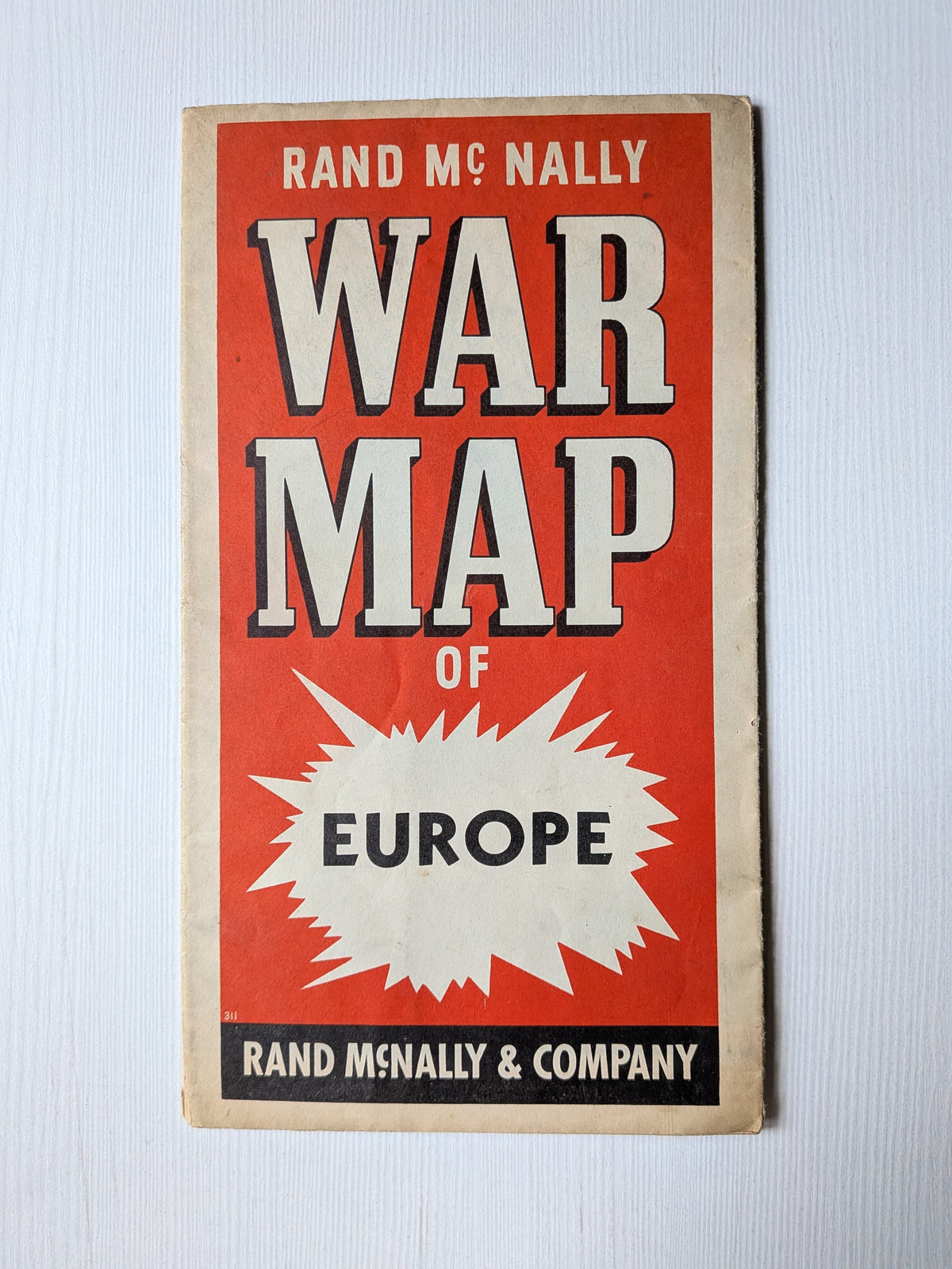 Vintage Rand McNally War Map of Europe - 1939 - Rand McNally & Company