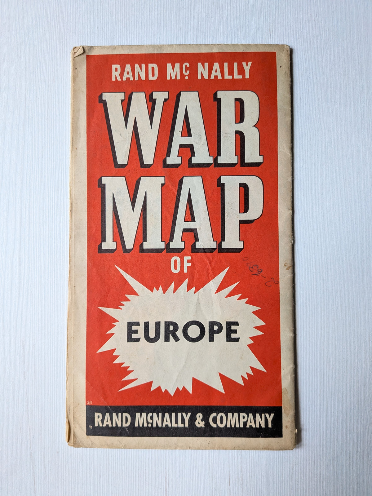 Vintage Rand McNally War Map of Europe - 1939 - Rand McNally & Company